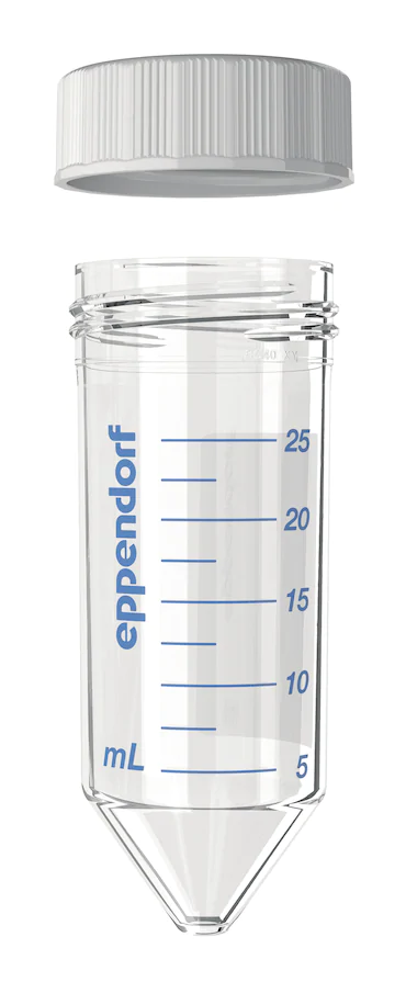 艾本德Eppendorf Conical Tubes 25 mL 帶螺旋蓋, 25 mL, 啟動套裝，4  個單離心管架，6  個轉子適配器，轉子孔可容納 50  mL 錐形管, PCR 潔凈級, 無